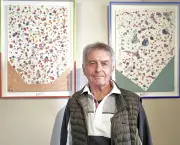 Olivier Michel expose 45 œuvres colorées au syndicat d’initiative de Plassac