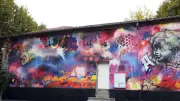 Une fresque urbain anime l'école du Petit-Villard à Bessèges