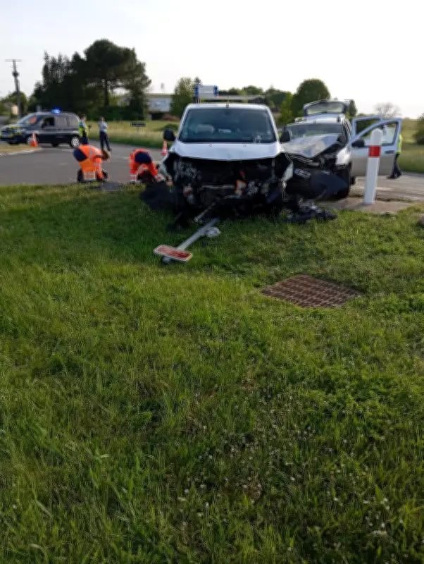 Accident grave sur la RN 21 à Thiviers : trois blessés dont deux évacuées à Périgueux