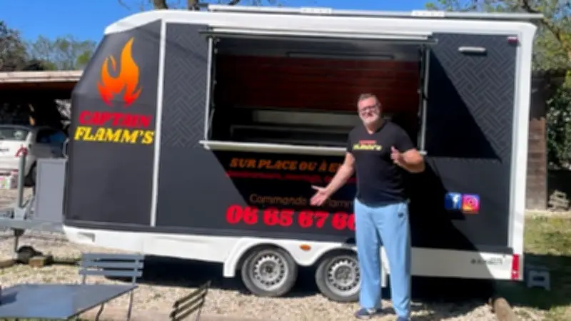 Antony Papin lance Captain Flamm's, un foodtruck de flammekueches artisanales à Boisset-et-Gaujac