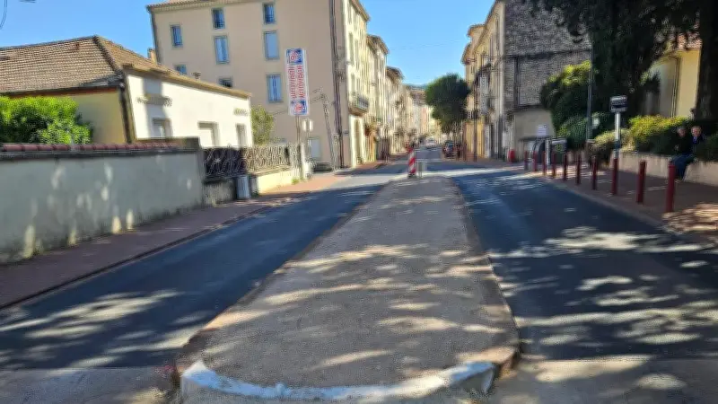 Bédarieux : travaux pour le passage de convois exceptionnels d'éoliennes