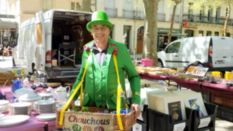 Béziers : Pascal Personne, le nouvel "homme en vert" qui vend des chouchous en centre-ville
