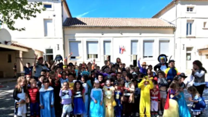 Carnaval coloré à l'école de Gaujac : déguisements et jeux avant les vacances