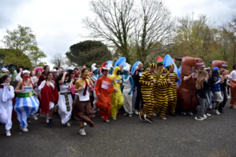 Course contre la faim au lycée Sud-Médoc : 700 élèves mobilisés avec le maire