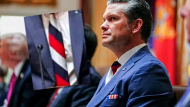 Cravate de Pete Hegseth : polémique sur ses couleurs rappelant le drapeau russe