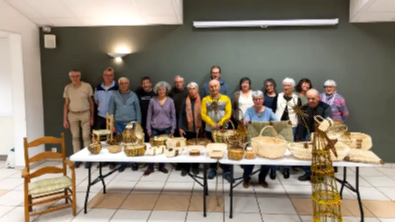 Dernière séance réussie pour l'atelier vannerie à Badaroux