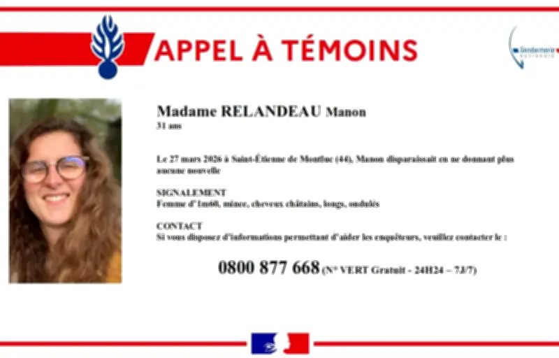 Disparition inquiétante de Manon Relandeau : l'enquête pour féminicide s'intensifie