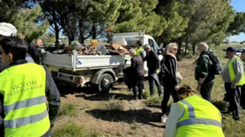 Florensac : une marche verte avec les éco-délégués du collège pour nettoyer la commune