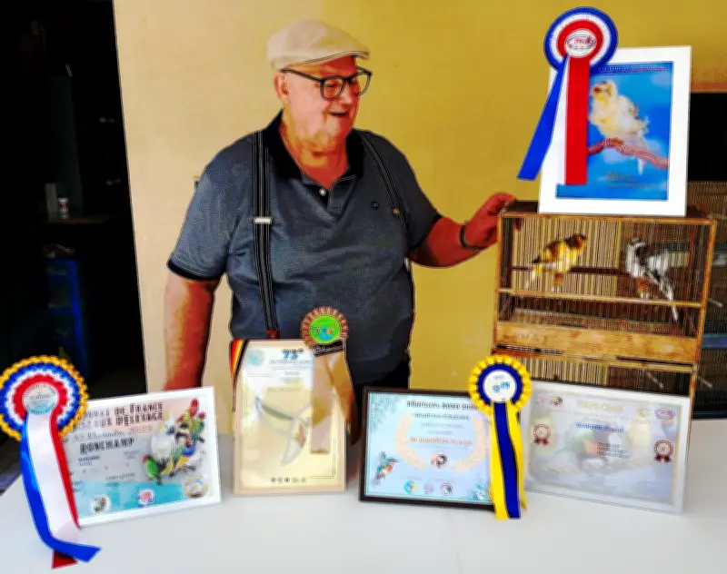 Francis Barriere, un éleveur d'Yvrac couronné de succès mondiaux avec ses canaris de posture