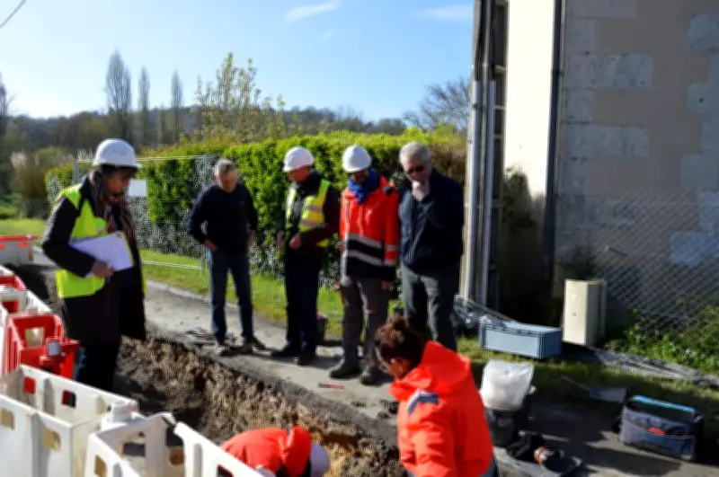 Grignols : travaux d'assainissement et découvertes archéologiques près de l'église de Bruc