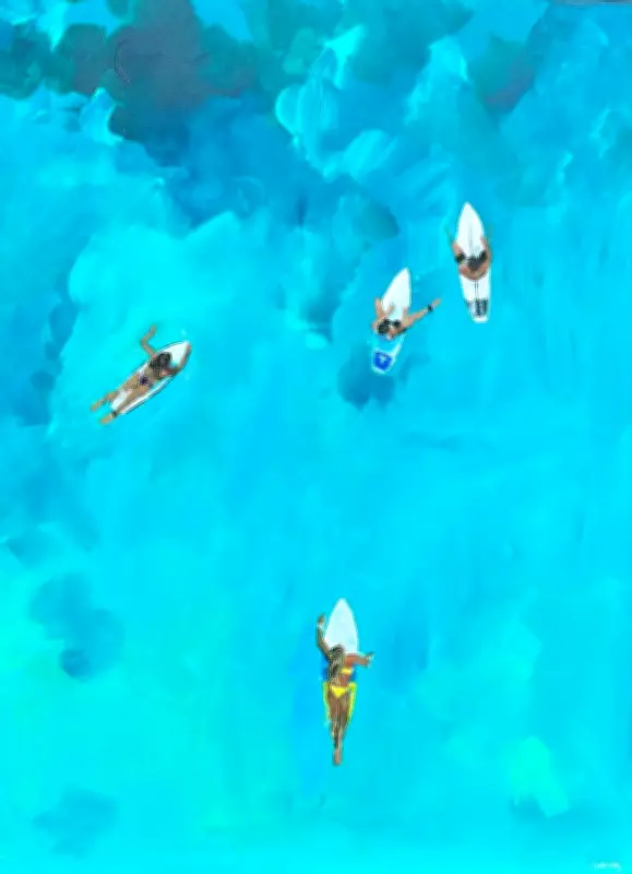 Gwendoline Le Ray, de nageuse sauveteuse à peintre de l'océan