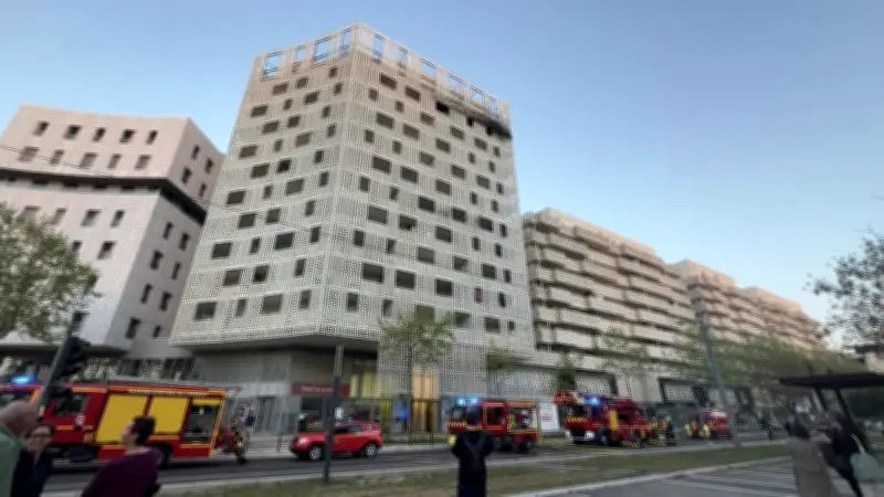Incendie maîtrisé au 11e étage d'une résidence à Montpellier : intervention massive des pompiers