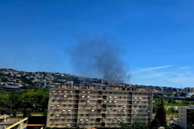 Incendie spectaculaire à Nice Ouest : la toiture d'un immeuble en flammes