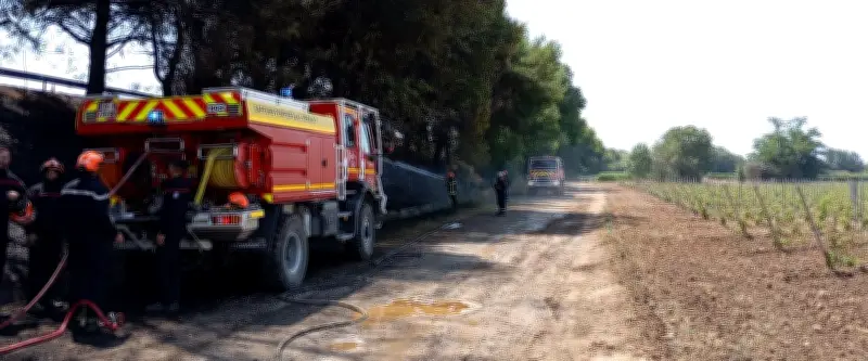 Incendie évité de justesse aux portes de Béziers, maîtrisé par les Canadair
