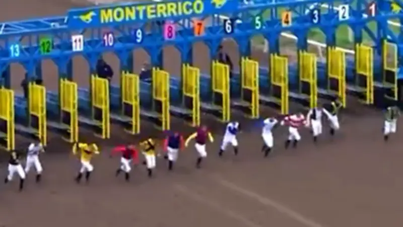 Insolite : des jockeys sprinent sans chevaux sur 100 mètres à Lima
