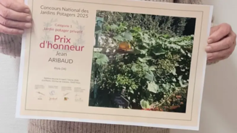Jean Aribaud reçoit le prix d'honneur des jardiniers pour son potager exemplaire