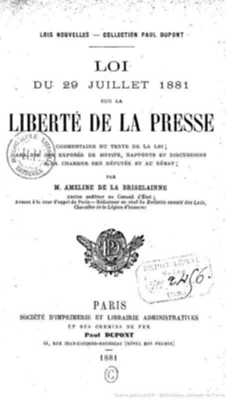 Journée de la liberté de la presse : la loi de 1881, un texte fondateur toujours d'actualité