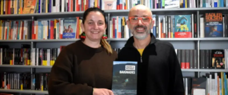 La romancière québécoise Andrée A. Michaud en dédicace à Lunel pour son polar "Baignades"