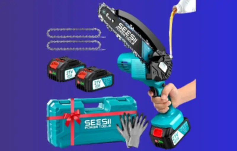 La tronçonneuse SEESII M6 Pro : puissance et autonomie pour couper du bois efficacement
