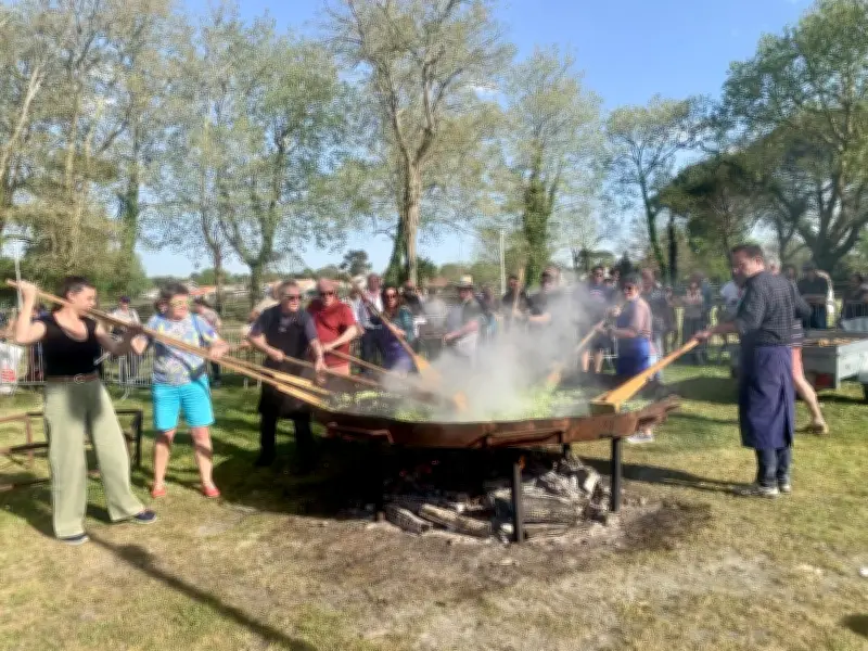 Lanton célèbre Pâques avec une chasse aux œufs et l'omelette à l'aillet sur la place de Courcy