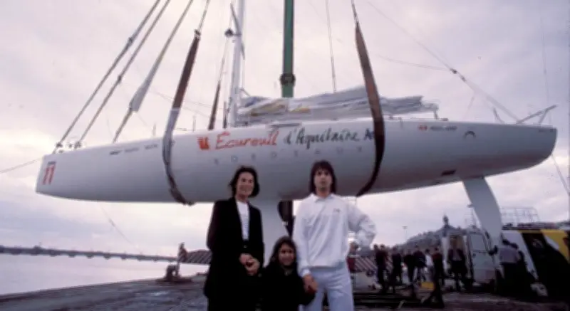 Le baptême bordelais d'Ecureuil-d'Aquitaine 2, futur vainqueur du premier Vendée Globe