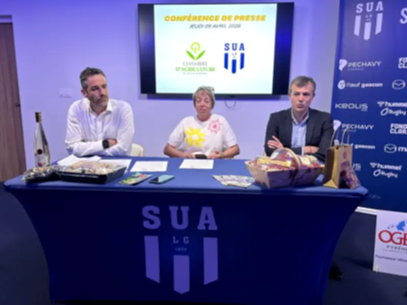 Le SUA et la Chambre d'Agriculture valorisent huit producteurs locaux lors du match contre Biarritz