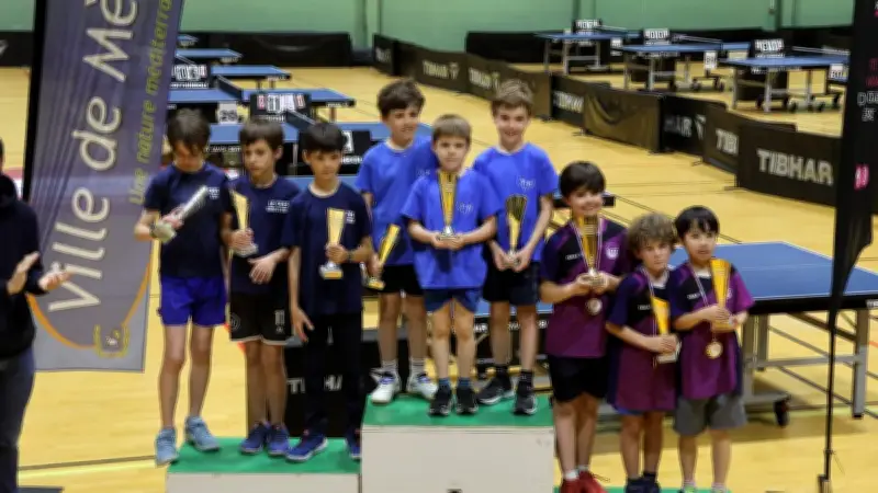 Les jeunes pongistes de l'Hérault brillent lors du championnat