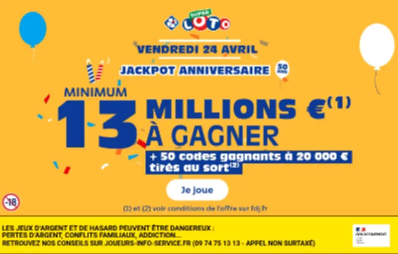 LOTO® fête ses 50 ans avec un tirage exceptionnel et un jackpot de 13 millions d'euros