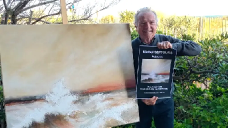 Michel Septours expose ses paysages marins abstraits au Palais de la mer à Valras-Plage