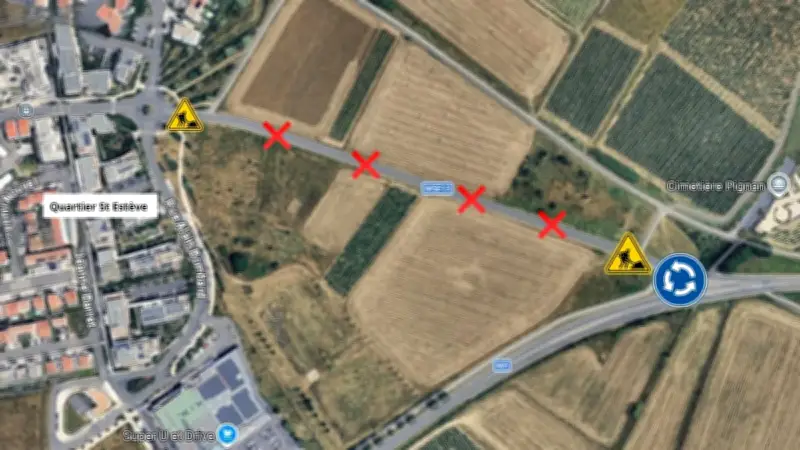 Pignan : fermeture de voie pour travaux du giratoire M5, la ligne 38 modifiée