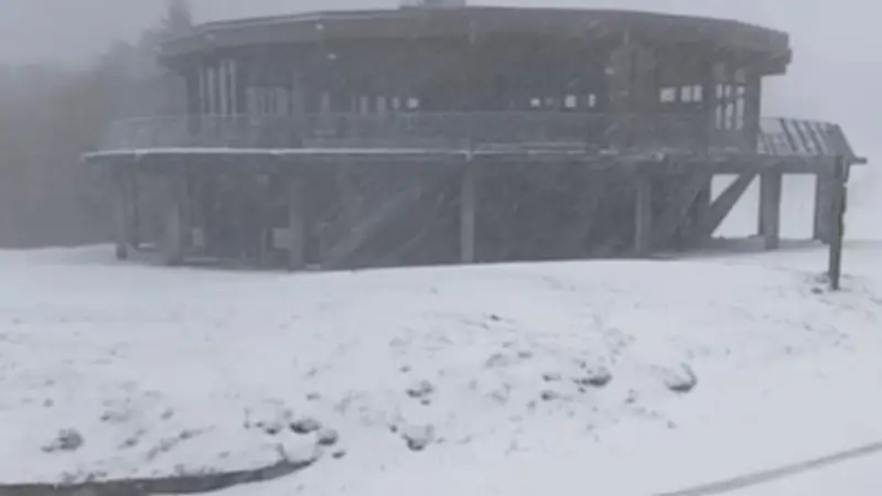 Retour inattendu de la neige sur les sommets cévenols en plein mois d'avril