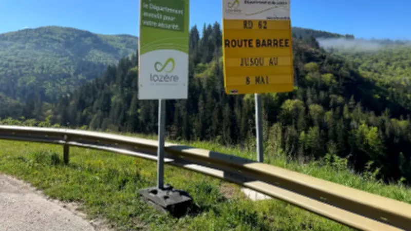 Route RD62 en Lozère : la réouverture prévue pour le 8 mai 2026 après travaux