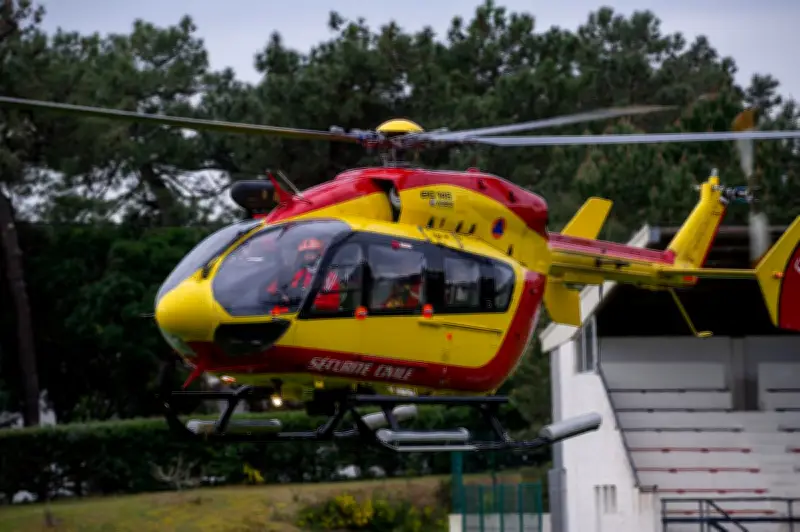 Secours héliporté sur l'île aux Oiseaux pour une famille piégée par la marée