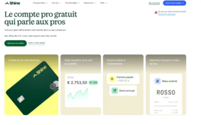 Shine pour les TPE : tarifs 2026, rachat Cegid et limites du compte pro