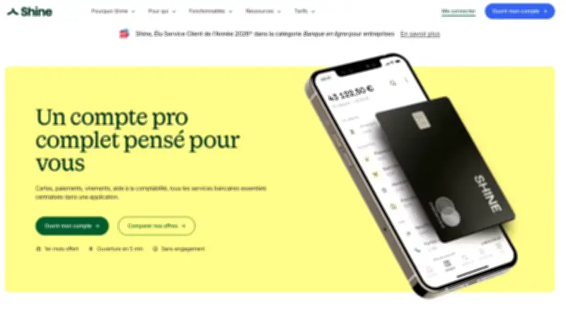 Shine pour TPE : tarifs 2026, intégration Cegid et limites du compte pro