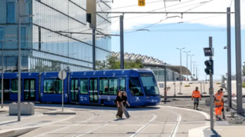 Tramway à Montpellier : la ligne 1 dessert la gare Sud de France en phase d'essai