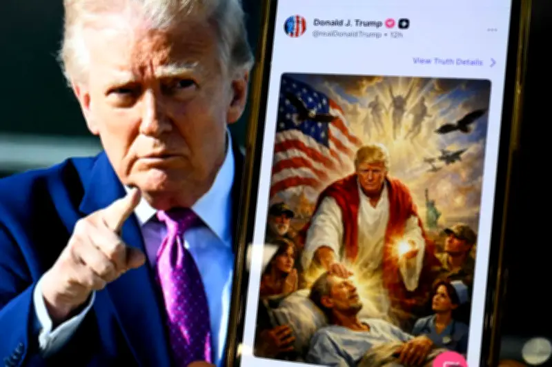 Trump publie une image IA le montrant en Christ, sème la polémique religieuse
