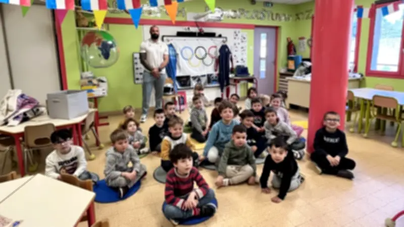 Un bobeur olympique partage sa passion avec des écoliers gardois