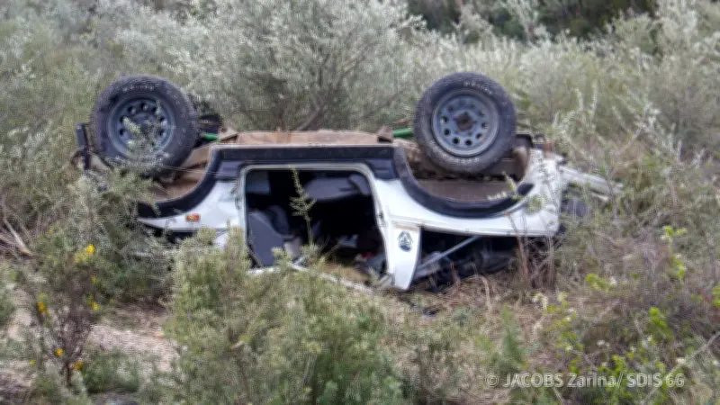 Un homme passe la nuit coincé dans son 4x4 après une chute de 20 mètres près de Perpignan
