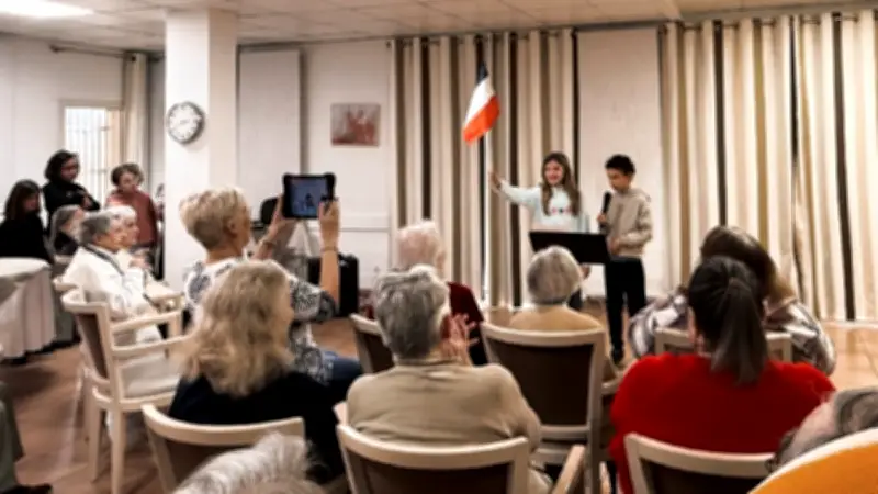 Un moment intergénérationnel poétique illumine la maison de retraite La Quintessence