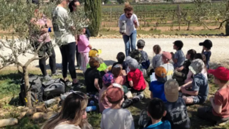 Une journée pédagogique à Chusclan pour sensibiliser les élèves à l'environnement et au patrimoine viticole