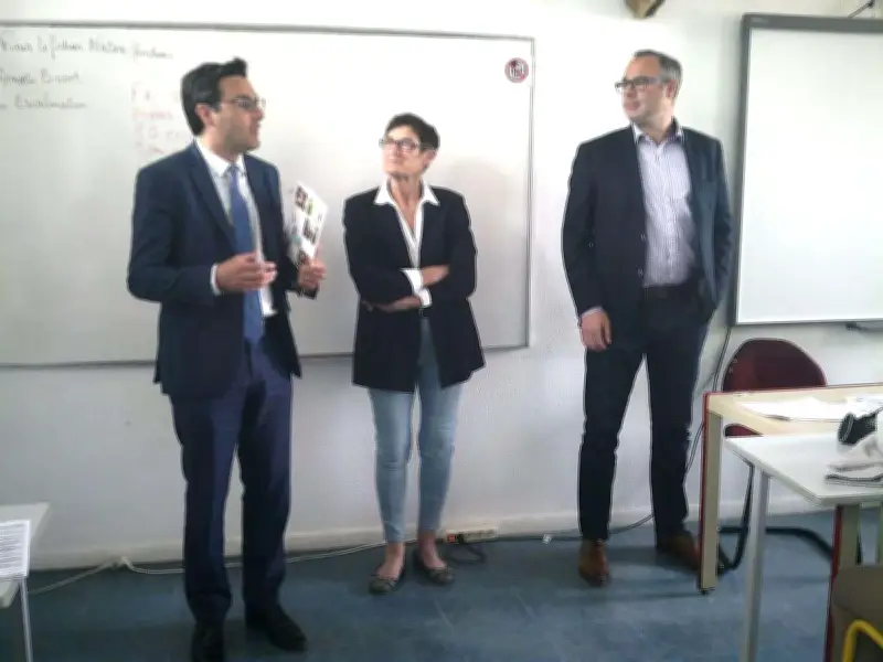 Visite du député Simian au lycée Agir de Pauillac pour promouvoir l'apprentissage