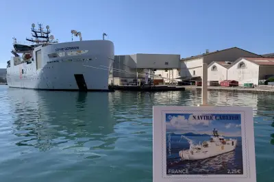 La Poste émet un timbre à l'effigie du câblier Sophie Germain, en avant-première à La Seyne-sur-Mer
