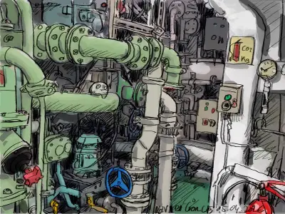 Plongée dans les machines du Marion Dufresne II aux TAAF