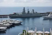 La frégate italienne Caio Duilio stationne à Monaco pour un forum hydrographique international
