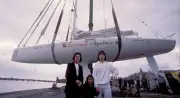 Le baptême bordelais d'Ecureuil-d'Aquitaine 2, futur vainqueur du premier Vendée Globe