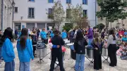 Le carnaval des écoles anime le parvis de la mairie à Saint-Pons-de-Thomières