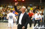 L'entraîneur de La Rochelle réagit après la victoire à Caen en Élite 2