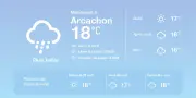 Météo à Arcachon : pluies sporadiques et températures douces