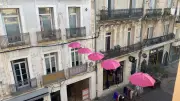 Parapluies roses à Sète : 30 000 € pour la recherche contre le cancer